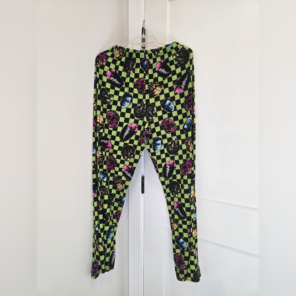 Monster‎ Pajama Bottoms Dracula Wolfman Mummy Men's Women's Size M Drawstring